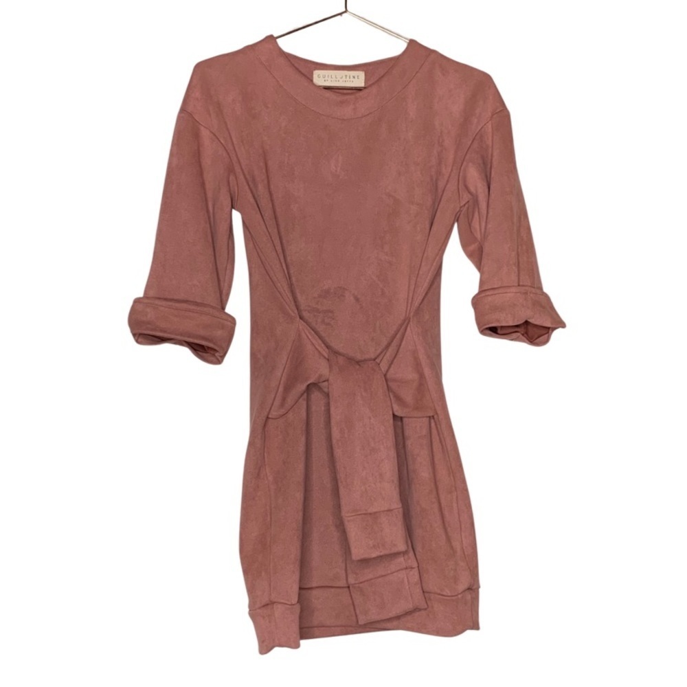 Guillotine by lisa jaffe faux suede dress